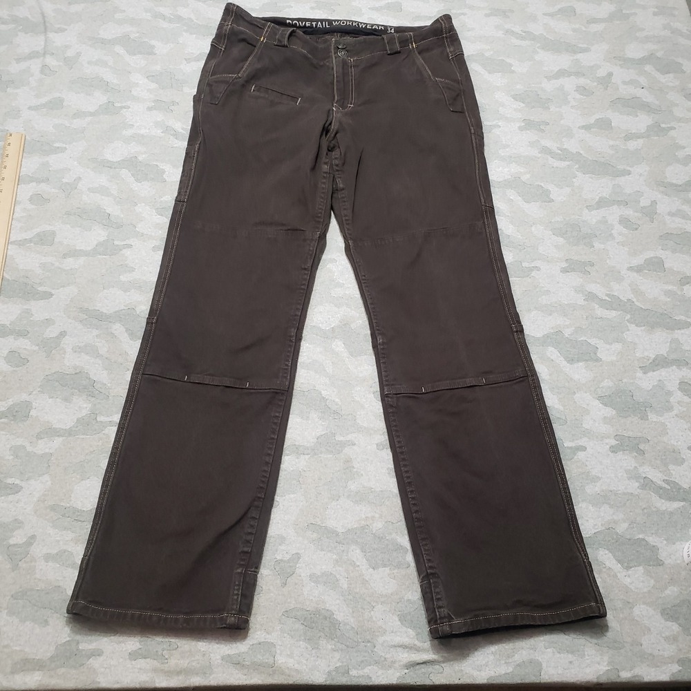 Dovetail Pants Womens 16x34 Brown Double Knee Workwear Canvas Day Construct